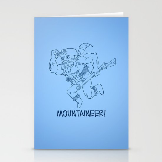 Mountaineer! (blue) Stationery Cards