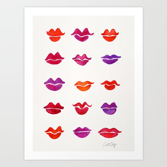 Kiss Collection – Fuchsia Palette Art Print