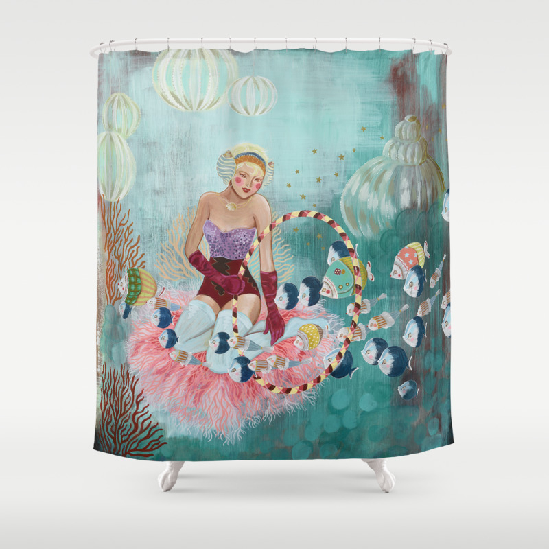 Underwater Circus Violet And The Clownfish Shower Curtain By