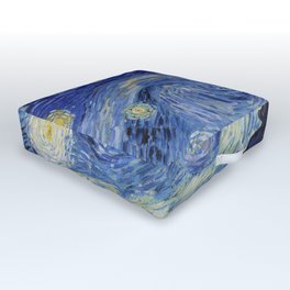 The Starry Night by Vincent van Gogh Outdoor Floor Cushion