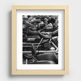packed motorcycles Recessed Framed Print