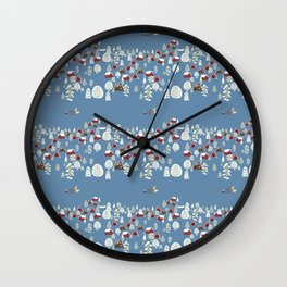 Christmas Pattern Wall Clock