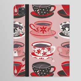 Tea Time – Pink & Red iPad Folio Case