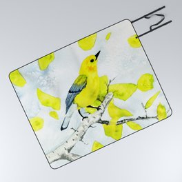 Prothonotary Warbler Picnic Blanket