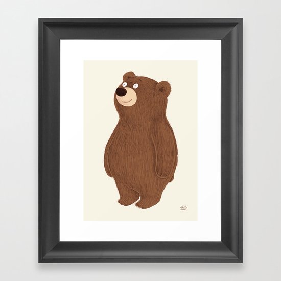 Simple Bear Framed Art Print