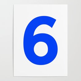 Number 6 (Blue & White) Poster