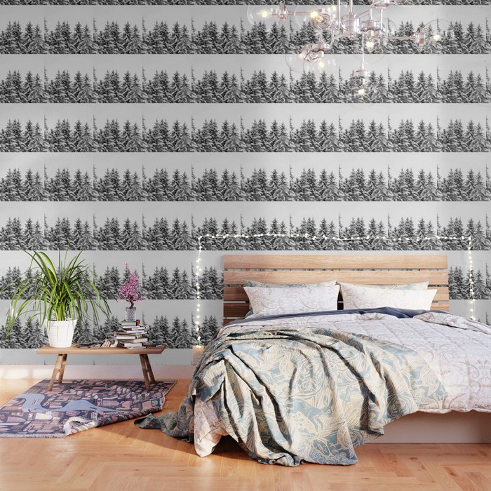 Snowy Pines | Winter Background Scenery Wallpaper