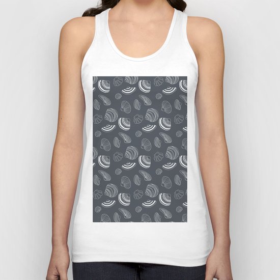 Tropical pattern with sea shells Unisex Tank Top