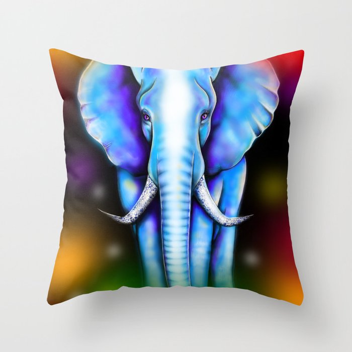Porcelain Elephant Throw Pillow