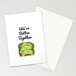 We're Better Together Avocado Toast Stationery Cards