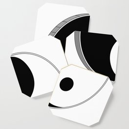 Yin Yang Black And White Symbol Coaster