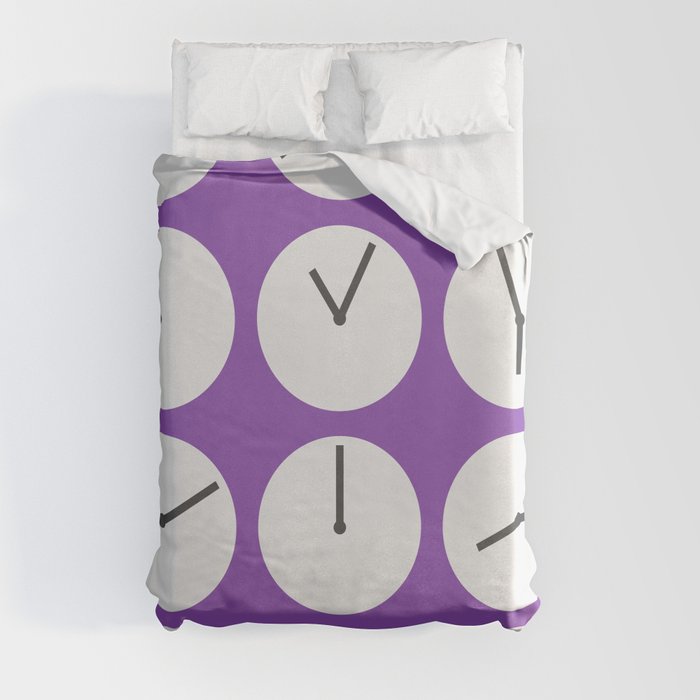 Minimal clock collection 9 Duvet Cover