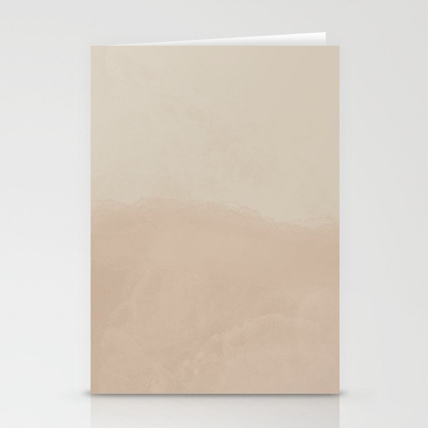 Neutral Pink Beige Gradation Texture Painting Stationery Cards