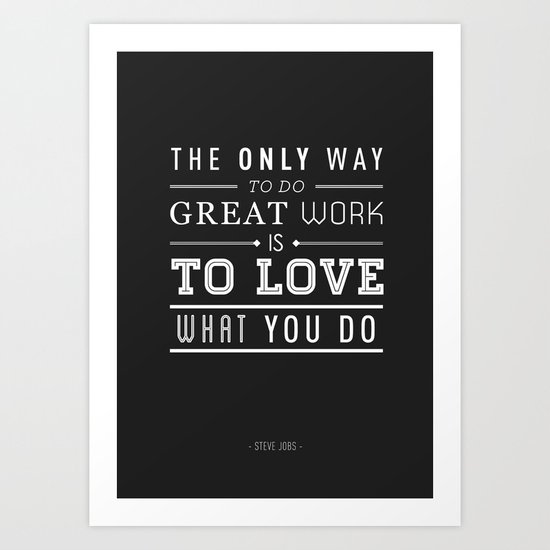 Type Poster - Steve Jobs Art Print