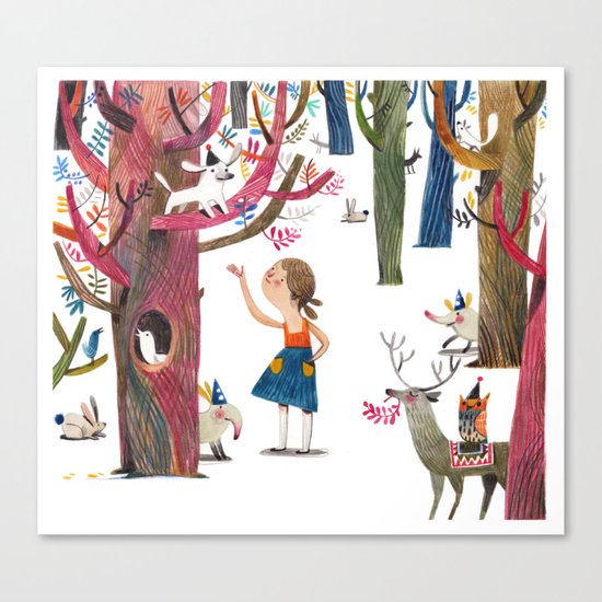 dans le bois Canvas Print