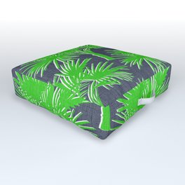 Palm Springs Silhouette Kelly Green on Navy Outdoor Floor Cushion
