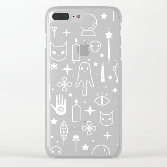 Spirit Symbols Black Clear iPhone Case