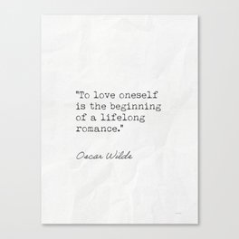 Oscar Wilde int quotes Canvas Print