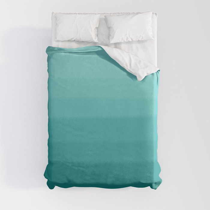 Cyan Shades Color Tides Duvet Cover