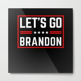 Let’s Go Brandon Conservative US Flag Merica Metal Print