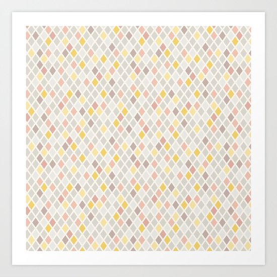 Geometric Diamond Pattern Art Print