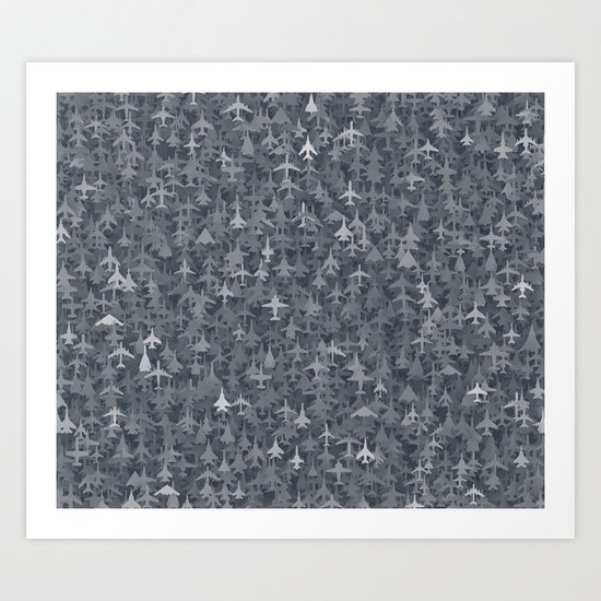 Airplanes camouflage Art Print