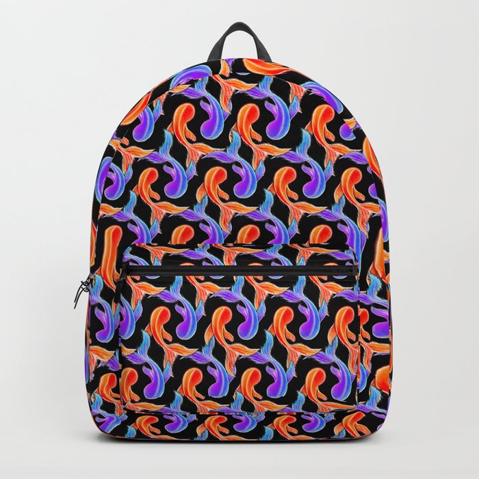 Swimming Duo on Black Backpack
