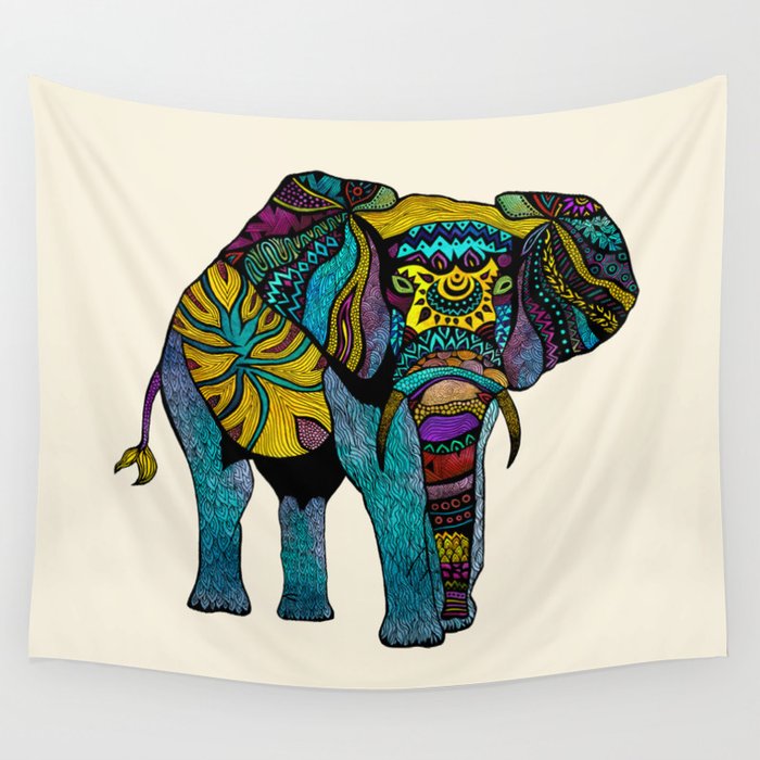 Elephant of Namibia Wall Tapestry