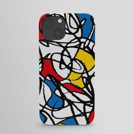 Mondrian Doodle Scribble iPhone Case