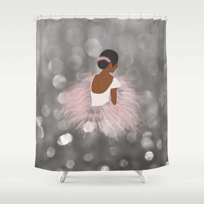 African American Ballerina Dancer Shower Curtain By