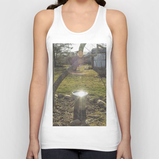 Birdbath Reflections Unisex Tank Top