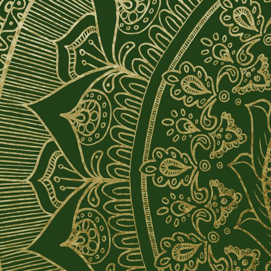 Mandala Royal Green And Gold Leggings By Mariamahar Society6