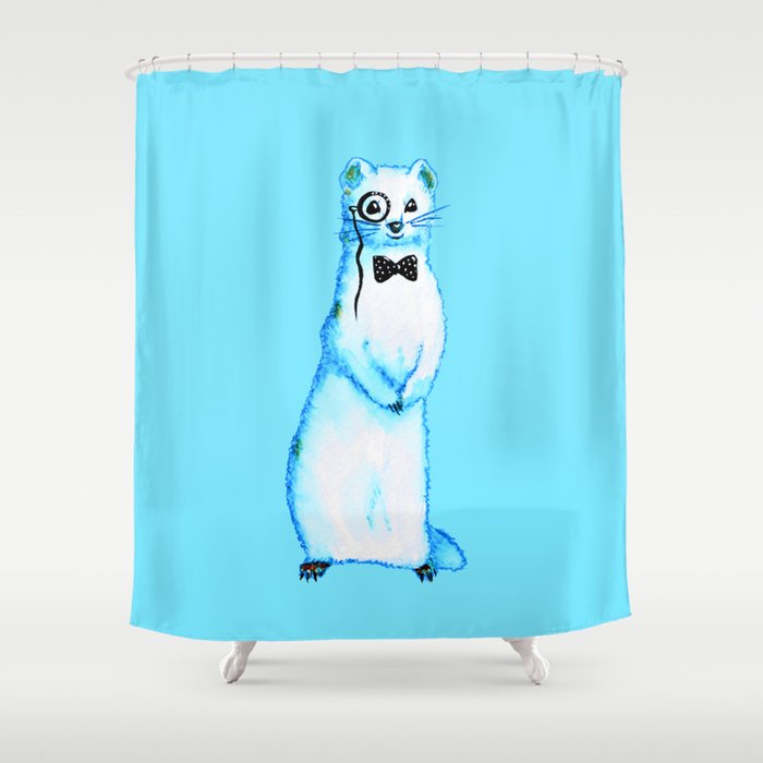 Funny Ferret Hipster Shower Curtain By, Hipster Shower Curtains