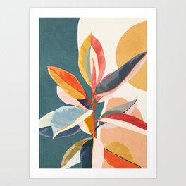 Colorful Branching Out 01 Art Print
