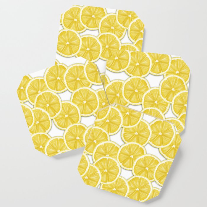 Lemon WaterColor paper pattern Coaster