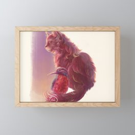 The King and The Cat Framed Mini Art Print