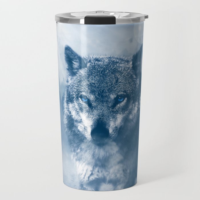 Winter Snow Wolf Animal Mystical Travel Mug