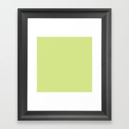 WARM GREEN SOLID COLOR. Light Pastel Celadon Plain Pattern   Framed Art Print
