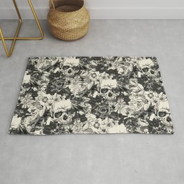 SKULLS 4 HALLOWEEN SKULL Area & Throw Rug