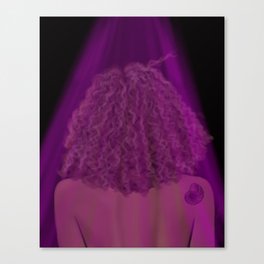Girl in Pink Light Canvas Print