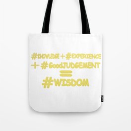 "WISDOM EQUATION" Cute Expression Design. Buy Now Tote Bag