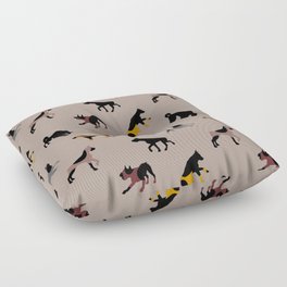 Puppies,dogs,pattern,animals,Scandinavian style  Floor Pillow