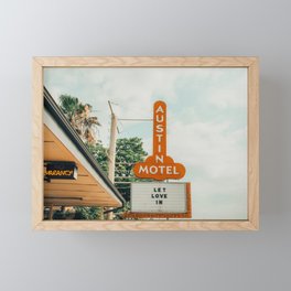 Let Love In Sign, Austin Texas Framed Mini Art Print