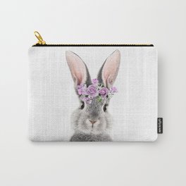 Bunny With Flower Crown Carry-All Pouch