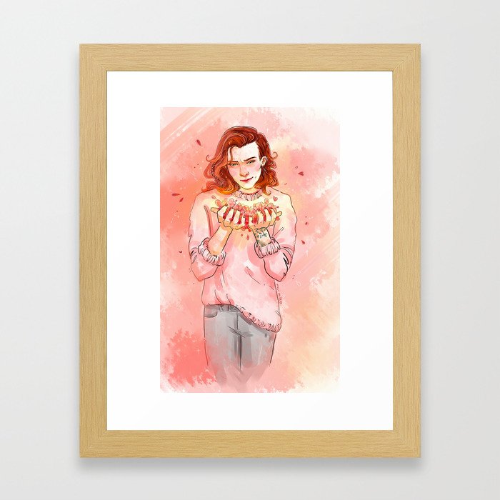 Pink Witch Harry Framed Art Print