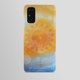 Oh My Heavens Blue And Orange Abstract Art Android Case