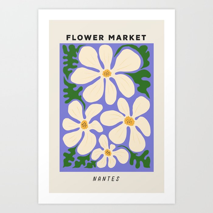 Flower Market Nantes Daisies Print Art Print
