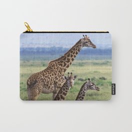 Majestic Giraffe Family Relaxing in Kenya, Africa Carry-All Pouch