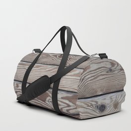 Shabby vintage texture of wooden boards background Duffle Bag