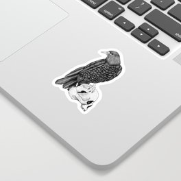 Black Crow with Death Sticker